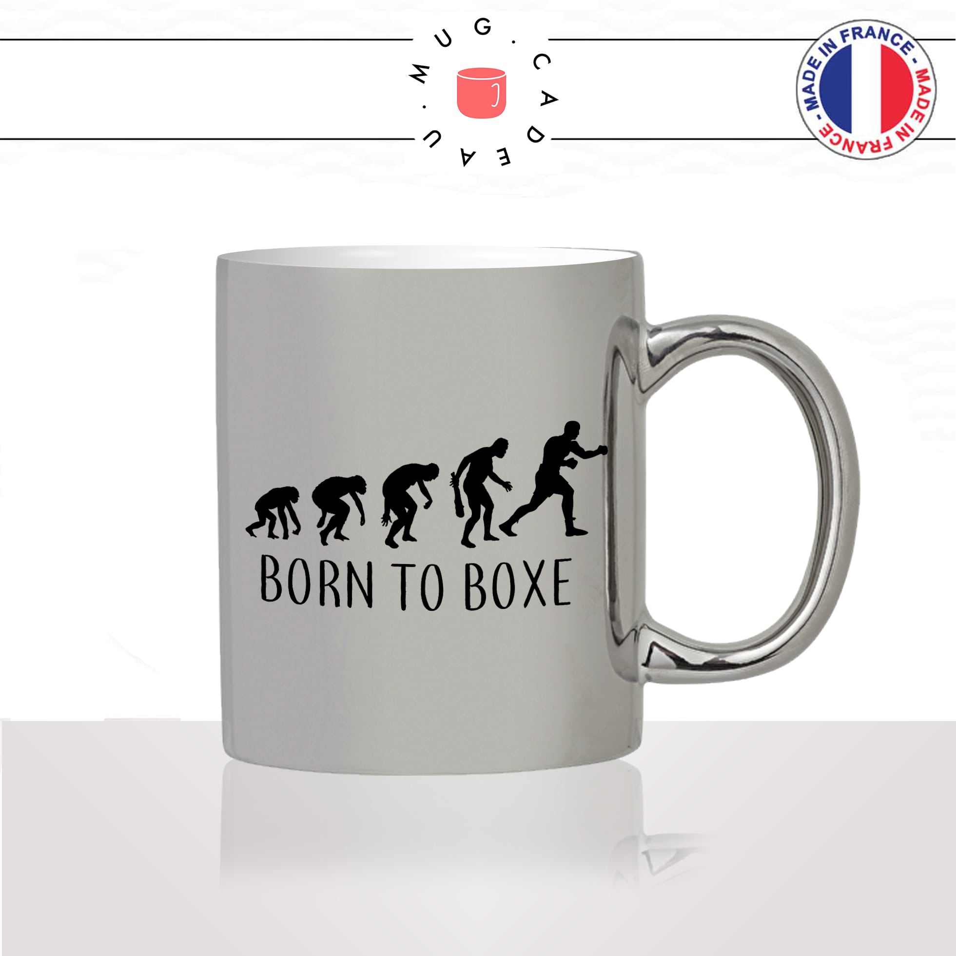 mug-tasse-argent-argenté-silver-born-to-boxe-sport--evolution-humaine-singe-primate-ring-homme-humour-idée-cadeau-fun-cool-café-thé2-min