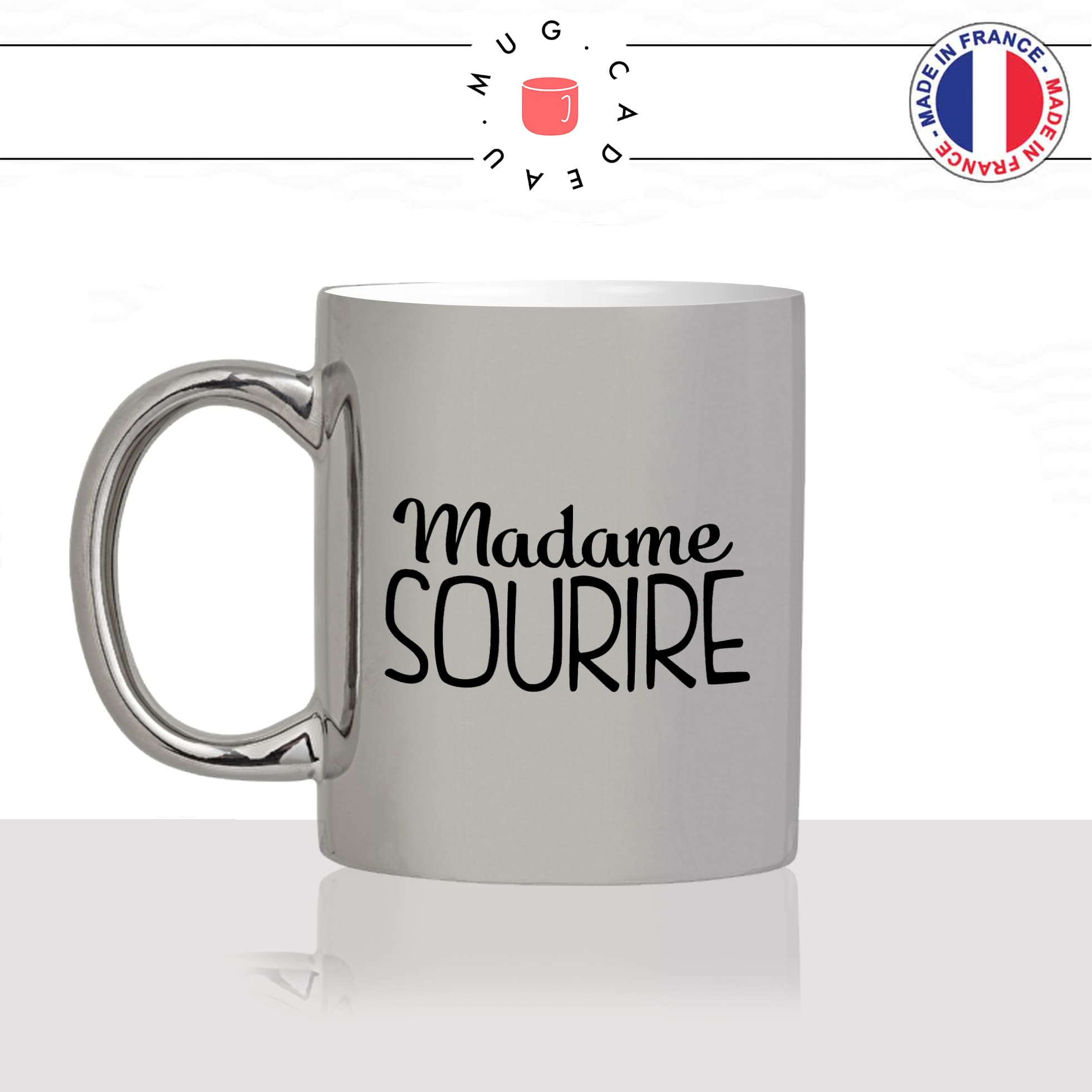 mug-tasse-argent-argenté-silver-femme-madame-sourire-smile-content-joyeuse-happy-collegue-copine-idée-cadeau-fun-cool-café-thé