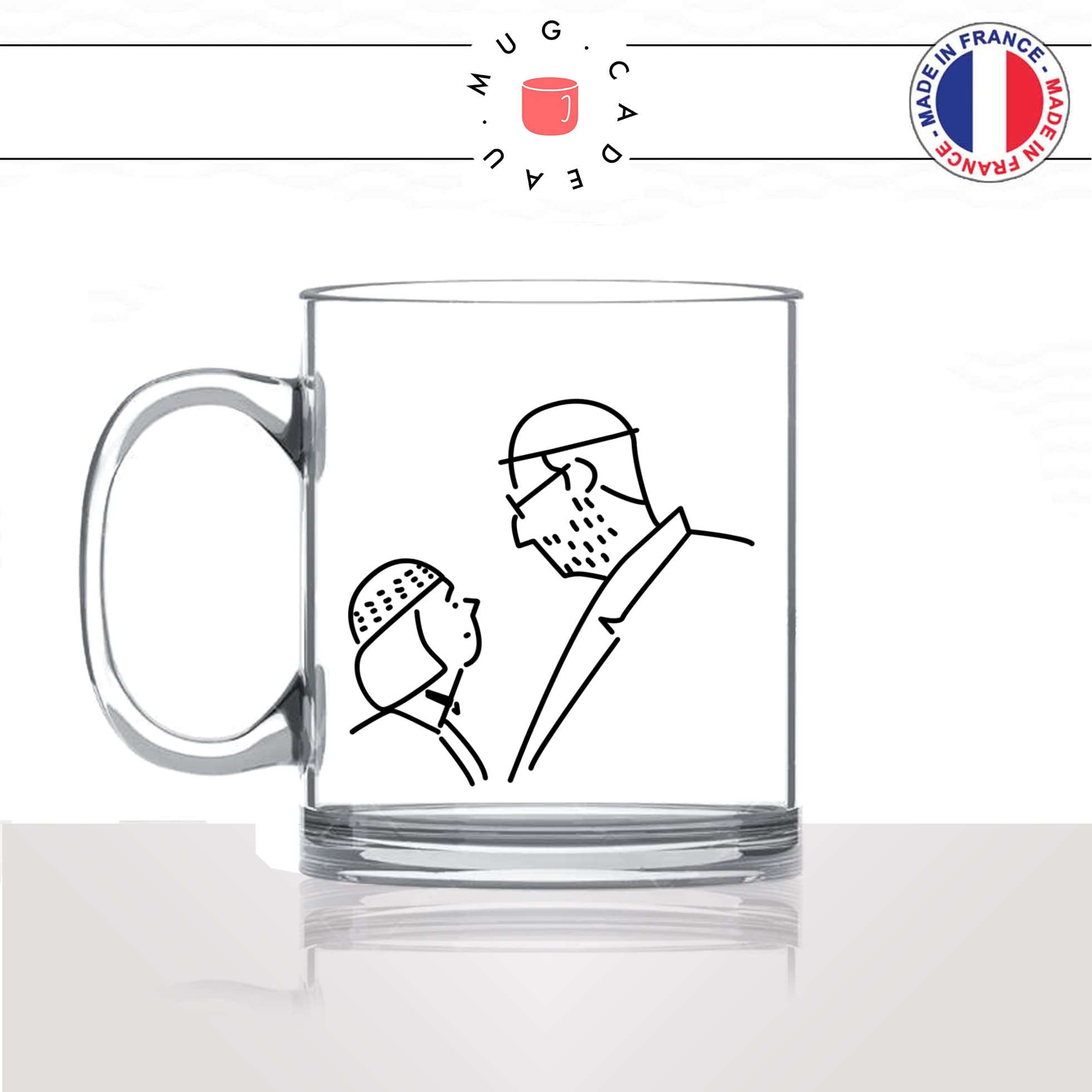 mug-tasse-en-verre-transparent-glass-film-francais-leon-jean-renaud-culte-france-dessin-fancinema-idée-cadeau-fun-cool-café-thé
