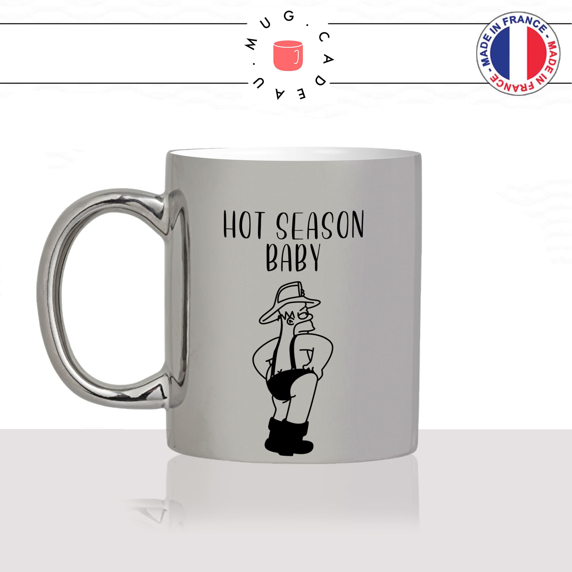 mug-tasse-argent-argenté-silver-film-série-simpsons-homer-pompier-hot-season-baby-fireman-metier-idée-cadeau-fun-cool-café-thé