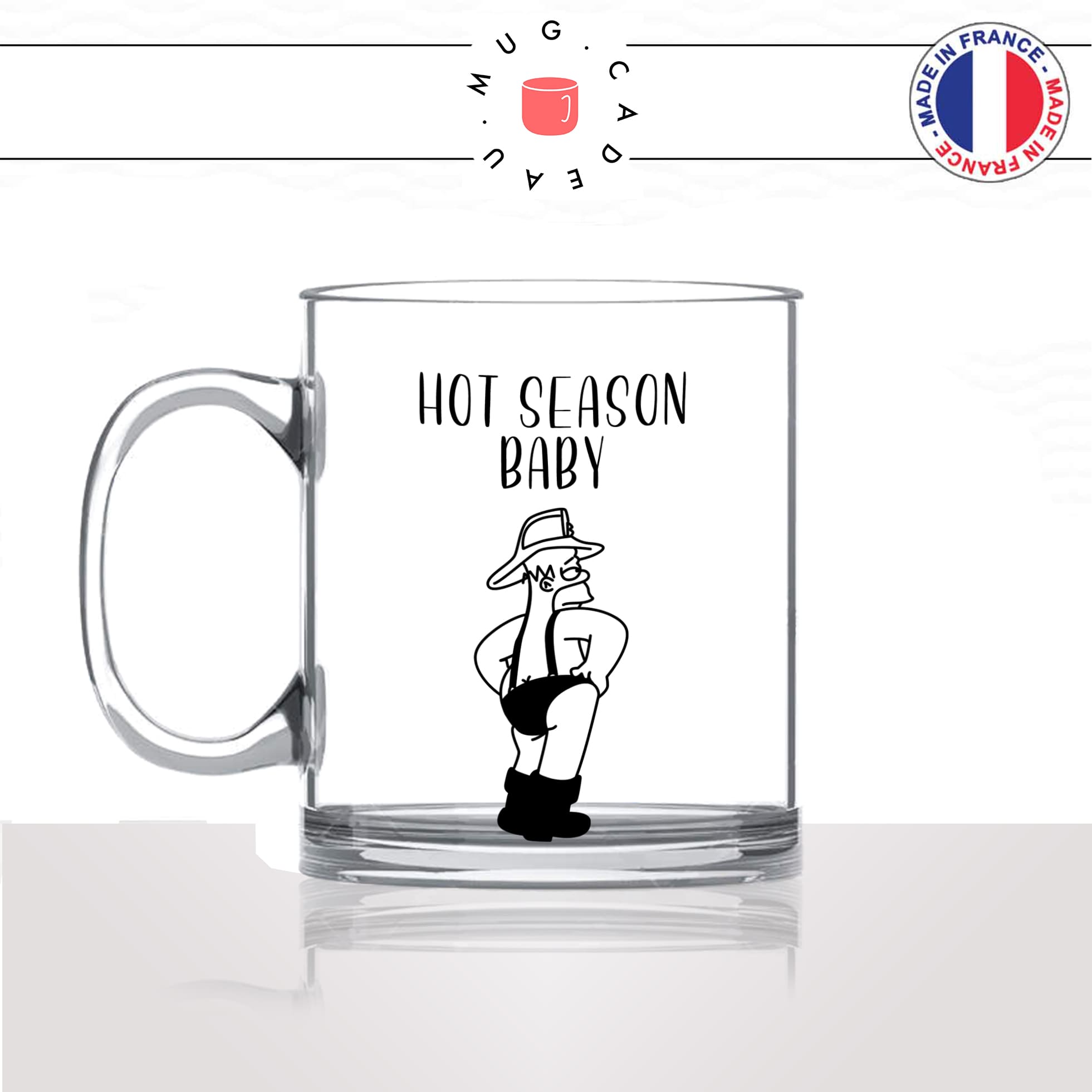 mug-tasse-en-verre-transparent-glass-film-série-simpsons-homer-pompier-hot-season-baby-fireman-metier-idée-cadeau-fun-cool-café-thé