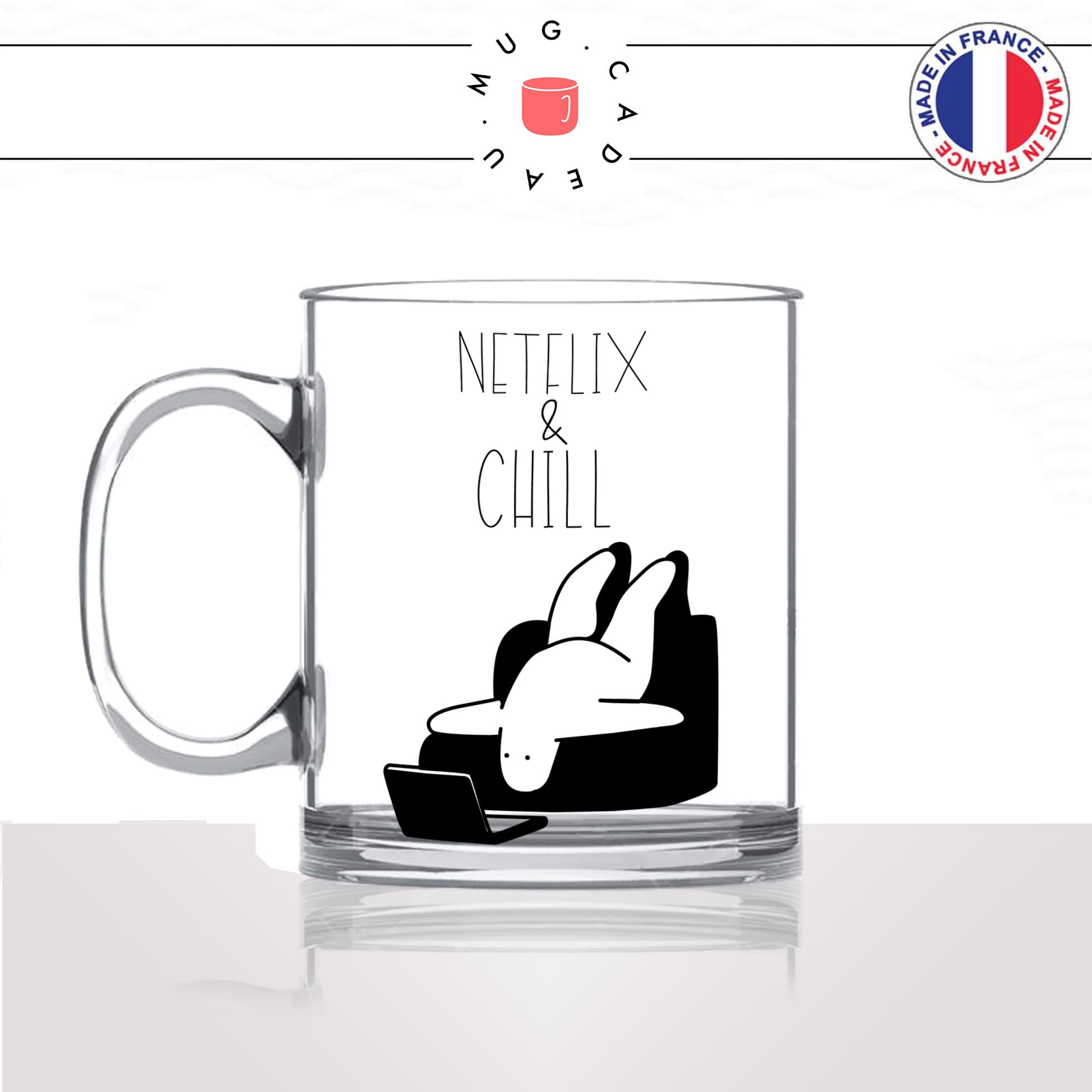 mug-tasse-en-verre-transparent-glass-netflix-and-chiill-canapé-serie-film-humour-confinement-idée-cadeau-fun-cool-café-thé