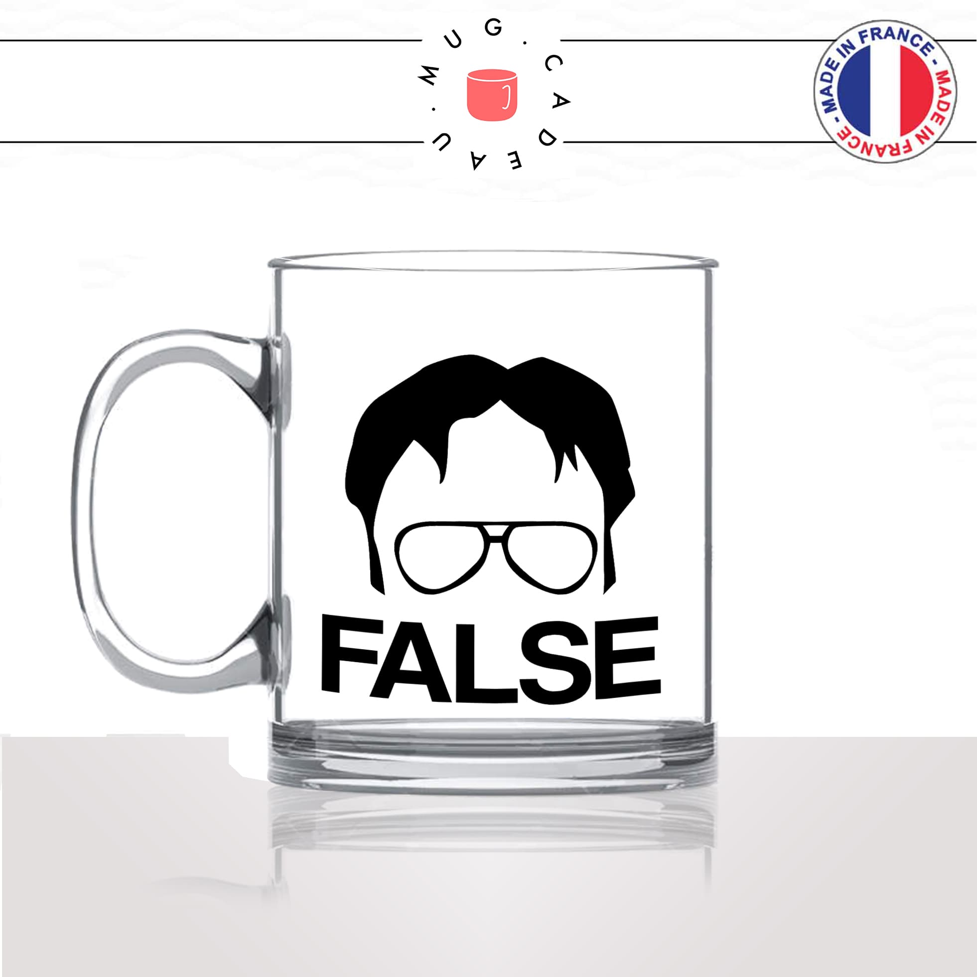 mug-tasse-en-verre-transparent-glass-série-the-office-dwight-cravate-lunettes-schrute-false-faux-michael-scott-idée-cadeau-fun-cool-café-thé