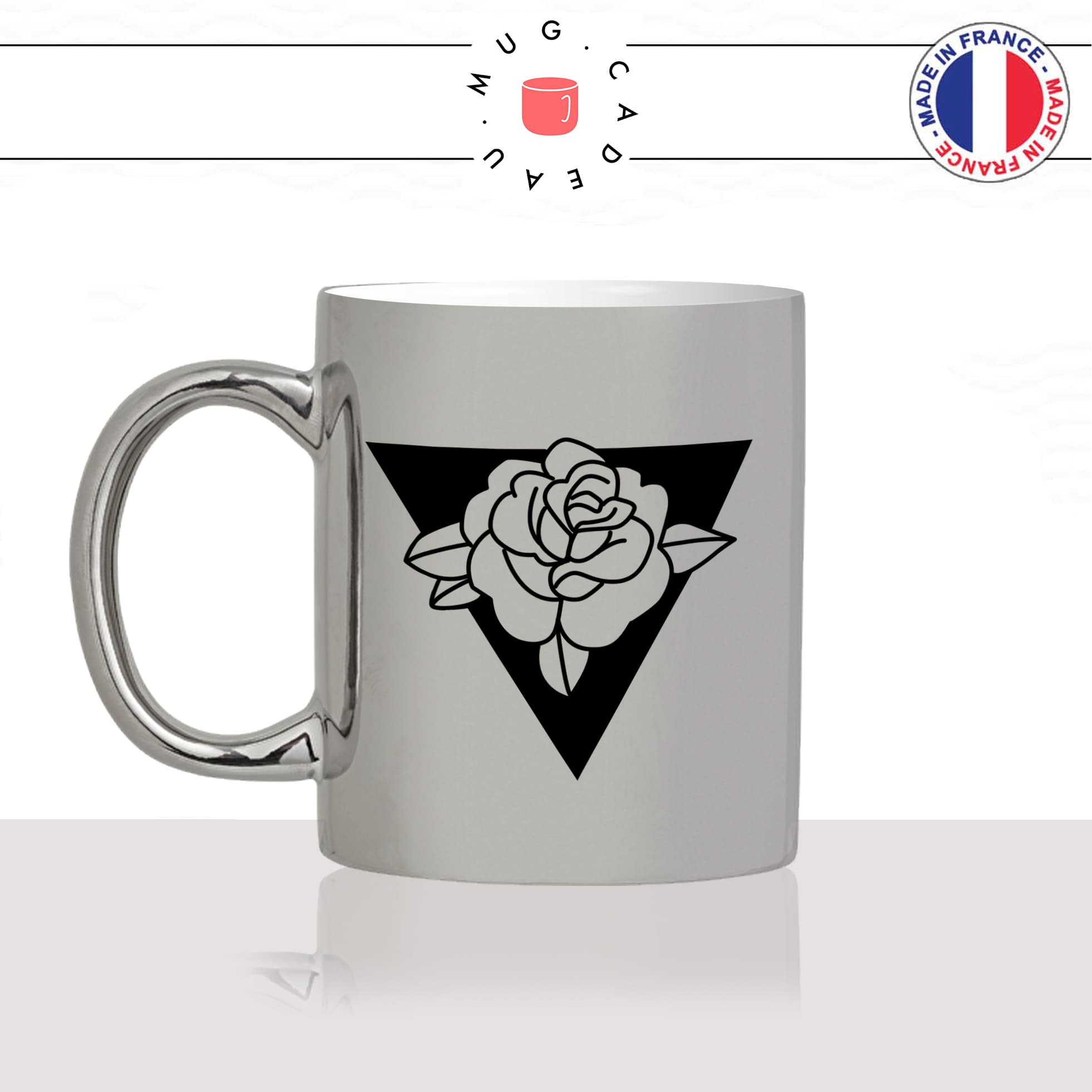mug-tasse-argent-argenté-silver-fleur-fleurs-flower-bouton-de-rose-triangle-noir-dessin-decoration-mignon-joli-idée-cadeau-fun-cool-café-thé