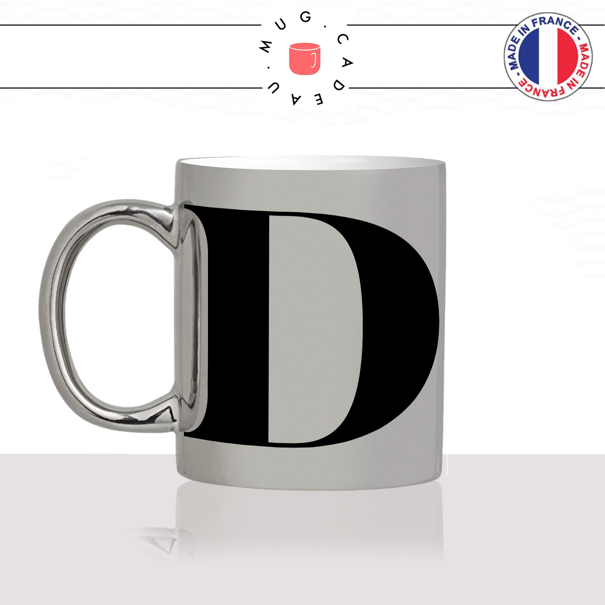 mug-tasse-argent-argenté-silver-initiale-D-dorine-dea-dylan-dydy-majuscule-lettre-collegue-original-idée-cadeau-fun-cool-café-thé