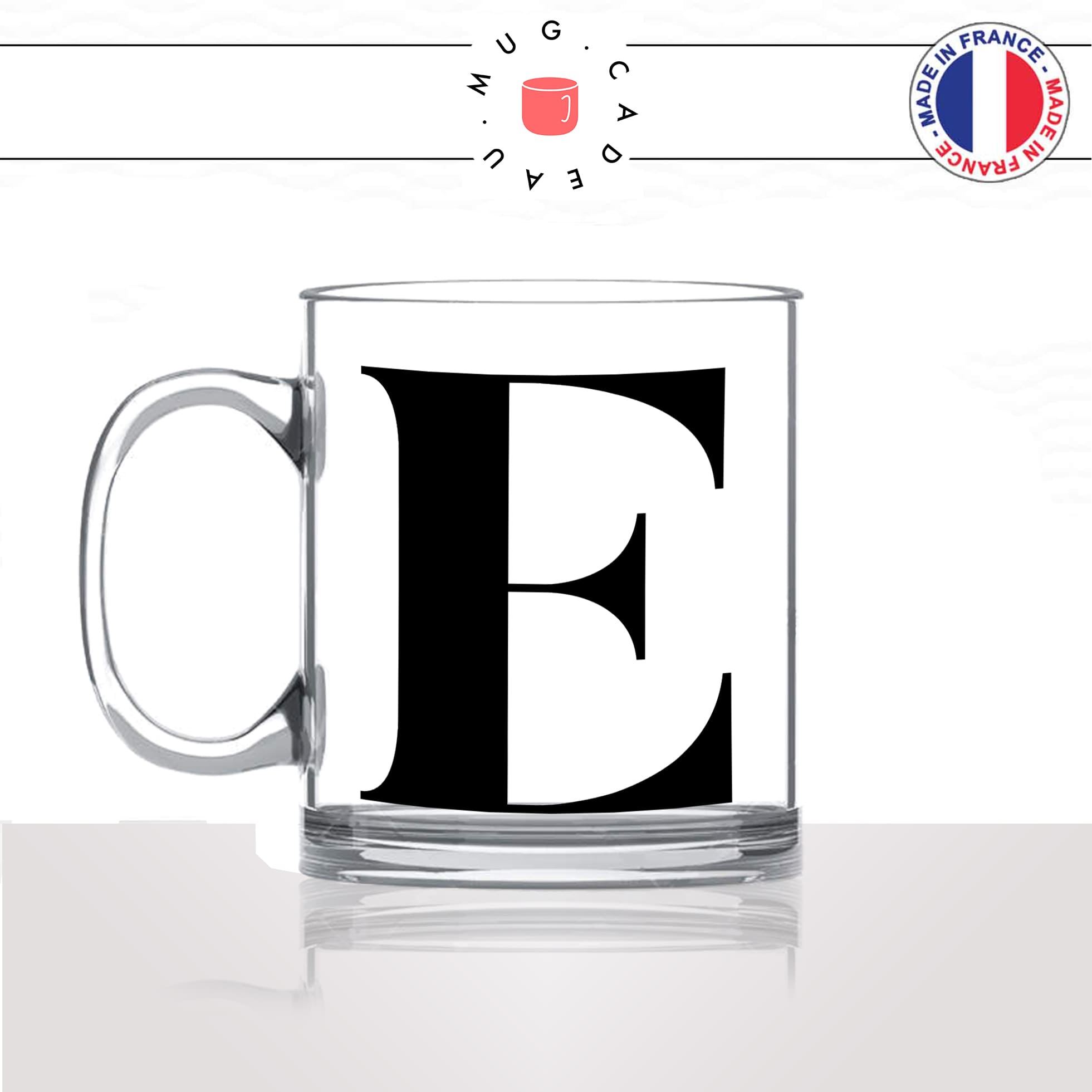 mug-tasse-en-verre-transparent-glass-initiale-E-Emanuelle-eric-erika-minuscule-majuscule-lettre-collegue-original-idée-cadeau-fun-cool-café-thé