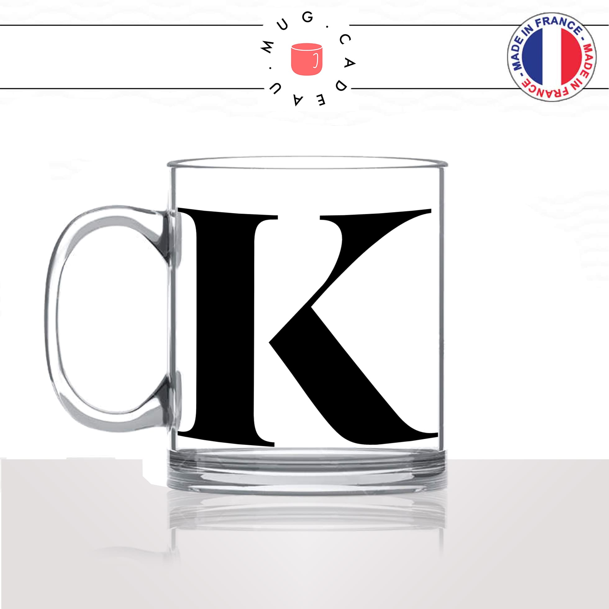 mug-tasse-en-verre-transparent-glass-initiale-K-karol-karine-karina-majuscule-prenom-lettre-collegue-original-idée-cadeau-fun-cool-café-thé