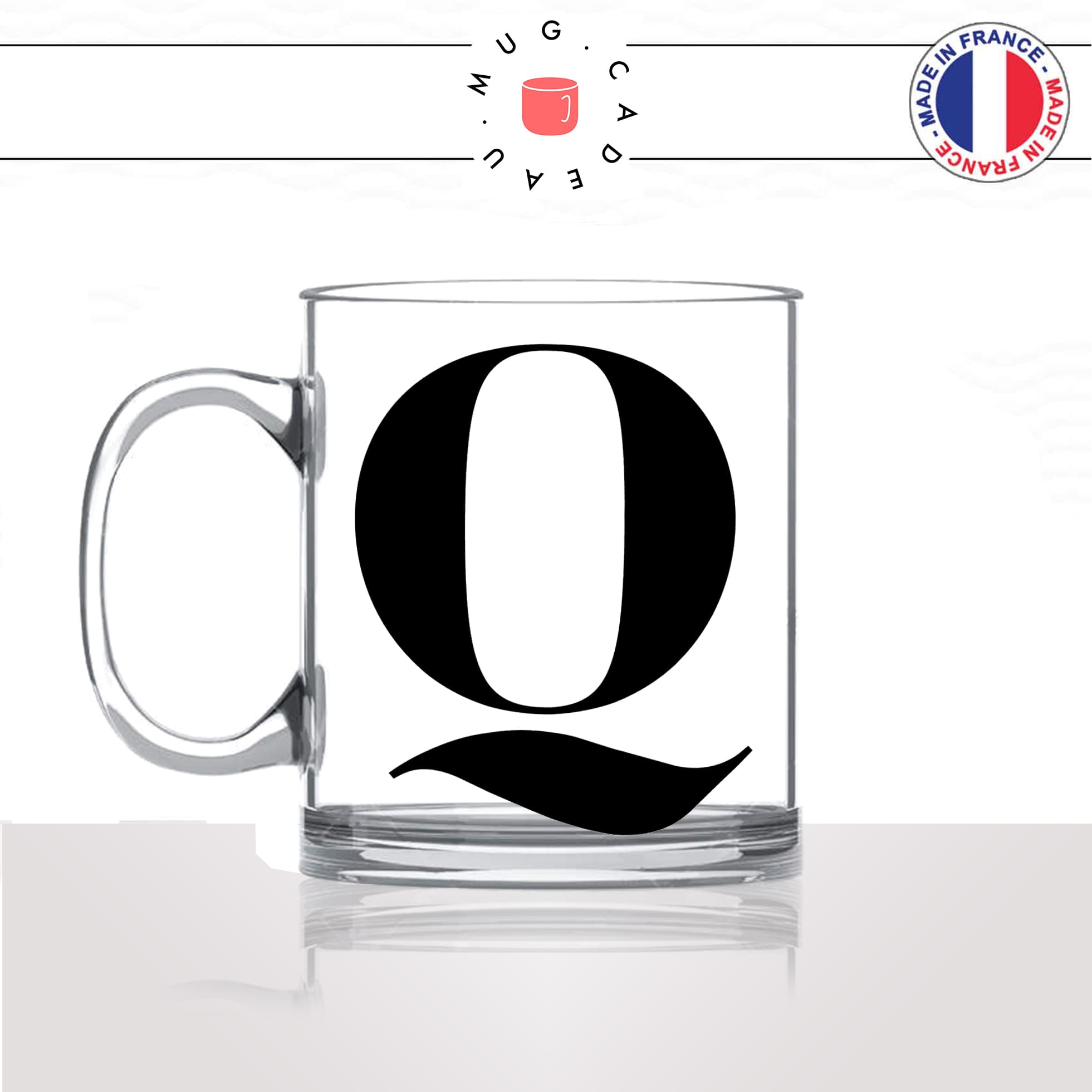 mug-tasse-en-verre-transparent-glass-initiale-Q-queen-quentin-cul-majuscule-prenom-lettre-collegue-original-idée-cadeau-fun-cool-café-thé