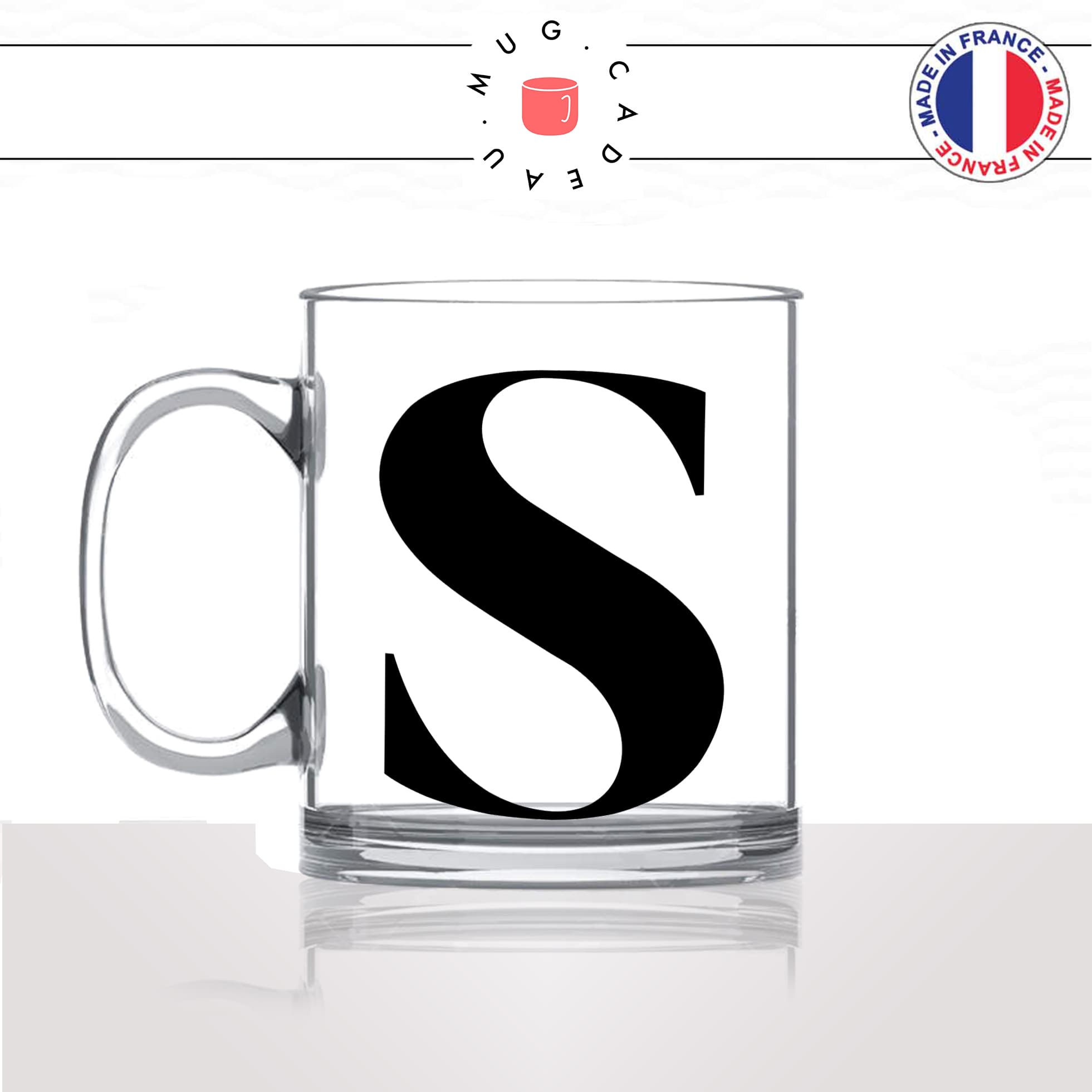 mug-tasse-en-verre-transparent-glass-initiale-S-sarah-sandra-sandrine-stephanie-prenom-lettre-collegue-original-idée-cadeau-fun-cool-café-thé
