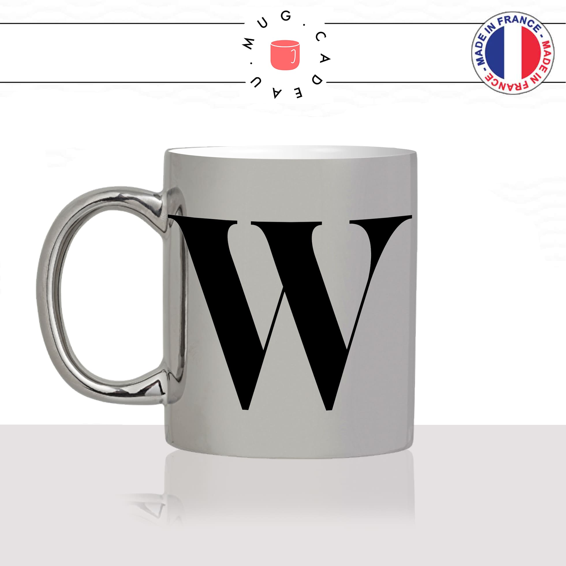 mug-tasse-argent-argenté-silver-initiale-W-wejdene-william-wendy-prenom-lettre-collegue-original-idée-cadeau-fun-cool-café-thé