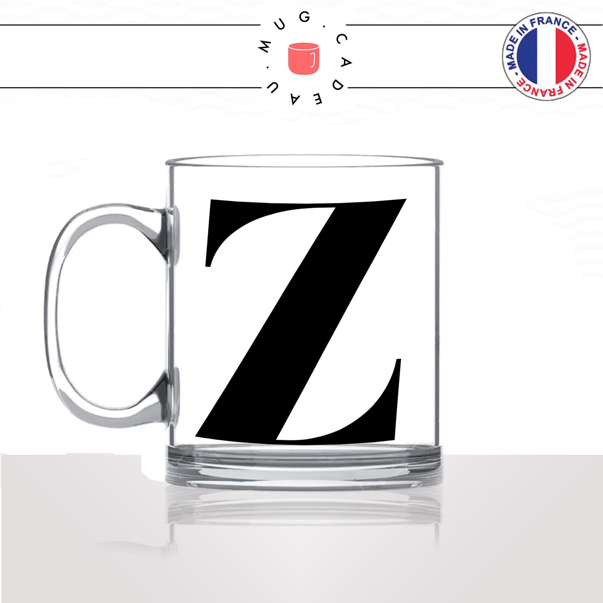 mug-tasse-en-verre-transparent-glass-initiale-Z-zemmour-zoé-zazie-homme-femme-prenom-lettre-collegue-original-idée-cadeau-fun-cool-café-thé
