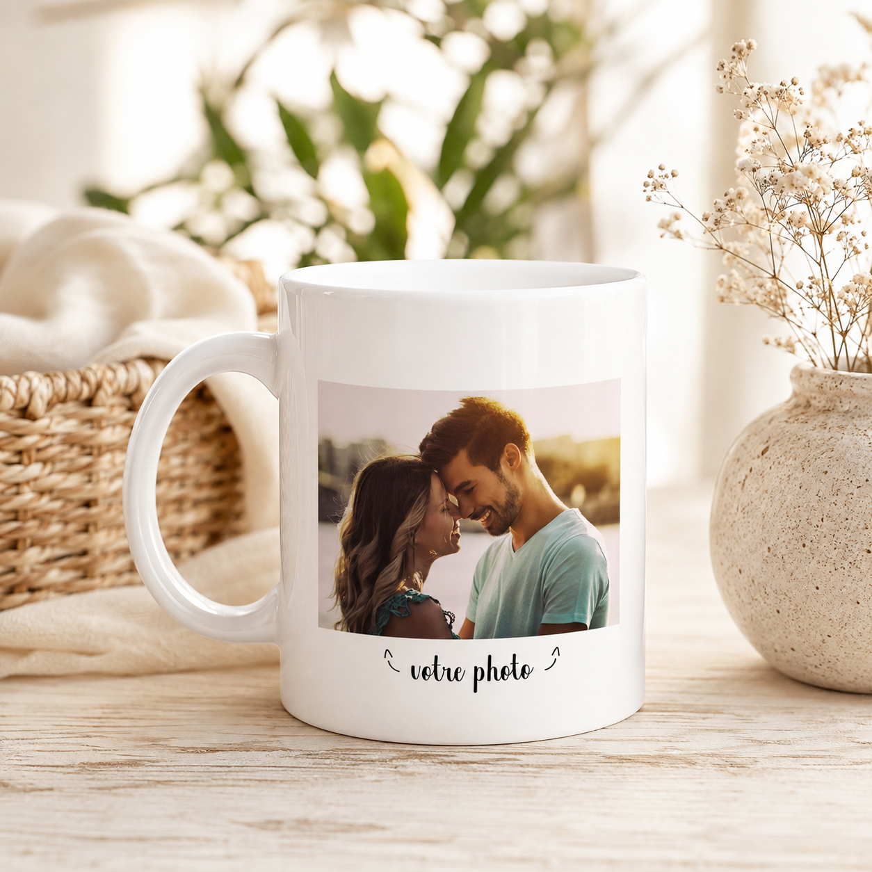Mug blanc personnalisable avec votre texte, votre message ou votre photo
