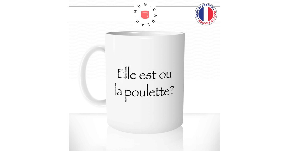 Bavoir bébé kaamelott elle est ou la poulette 2 Blanc