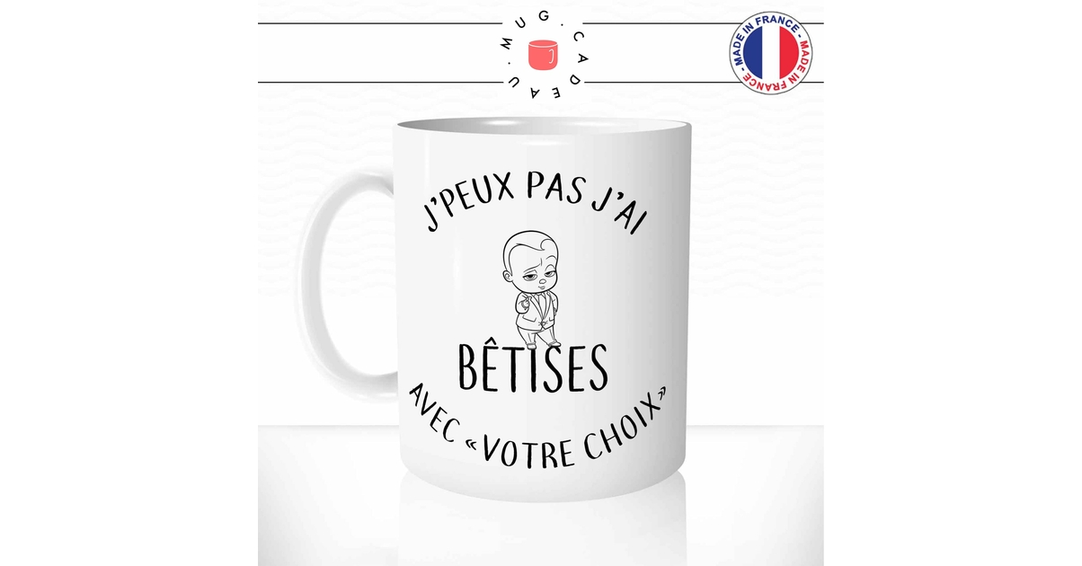 T-shirt Humour Enfant "Je Peux Pas, J'ai Bêtise Avec Maman" - Modèle Drôle Pour Fille - Cadeau Anniversaire, Noël