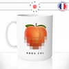 mug-tasse-blanc-brillant-peaches-peach-peche-fruit-booty-squat-femme-gros-cul-fesses-humour-idée-cadeau-originale-fun-unique