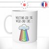 mug-tasse-animal-licorne-week-end-arc-en-ciel-drole-mignon-dessin-cool-fun-mugs-tasses-café-thé-idée-cadeau-original-personnalisé-personnalisable