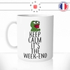 mug-tasse-keep-calm-week-end-pepe-the-frog-meme-geek-humour-fun-café-thé-idée-cadeau-originale-personnalisée-min