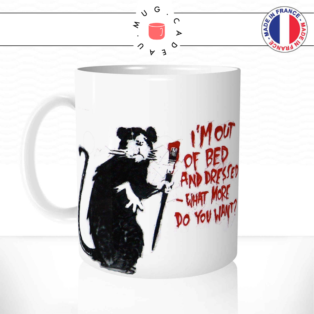 Mug Out Of Bed Banksy Artistes MugCadeau