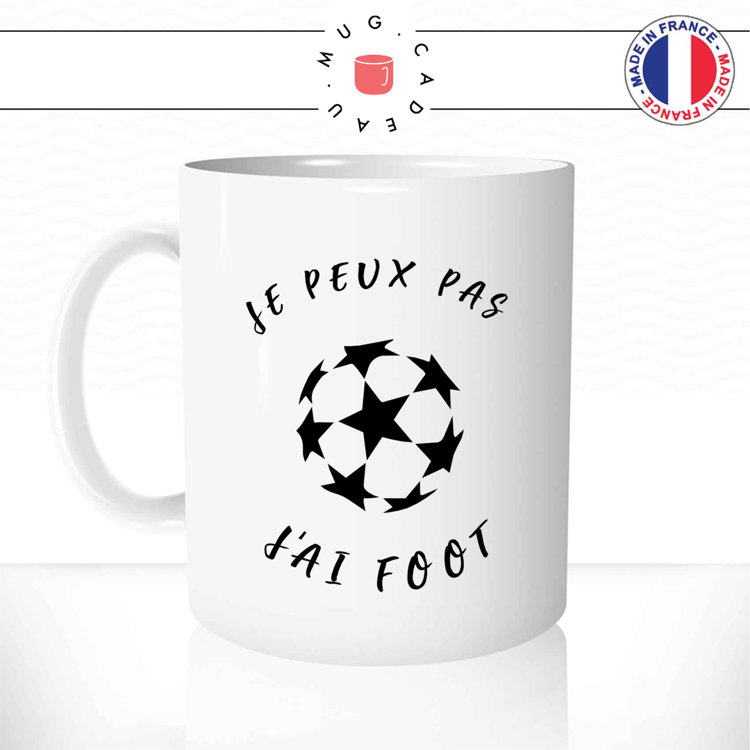 Mug Personnalisé - J'Peux Pas J'ai Foot, Cadeau Homme Foot, Cadeau Foot -  TESCADEAUX
