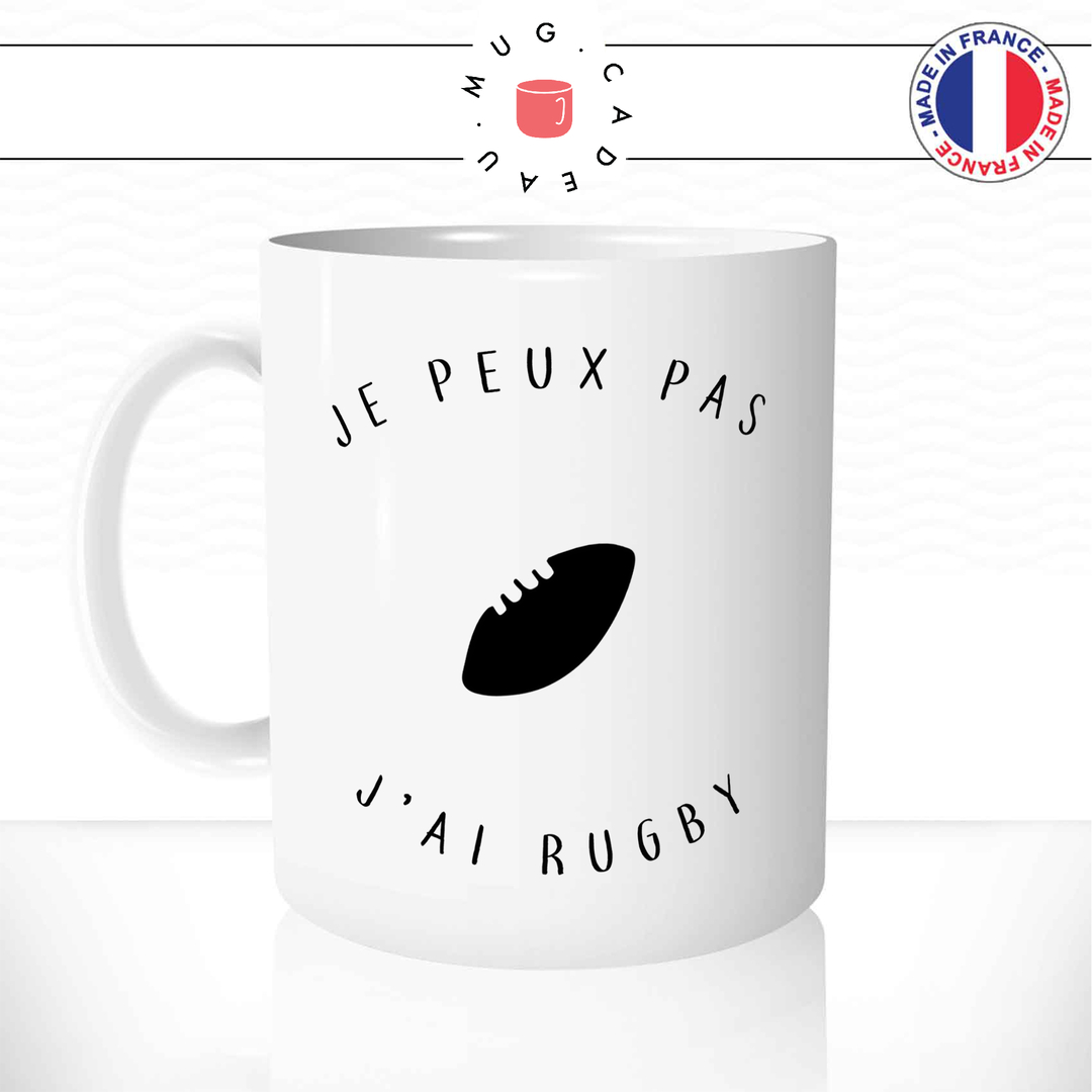 Mug metal JE PEUX PAS J AI RUGBY - Le Roi du T-Shirt