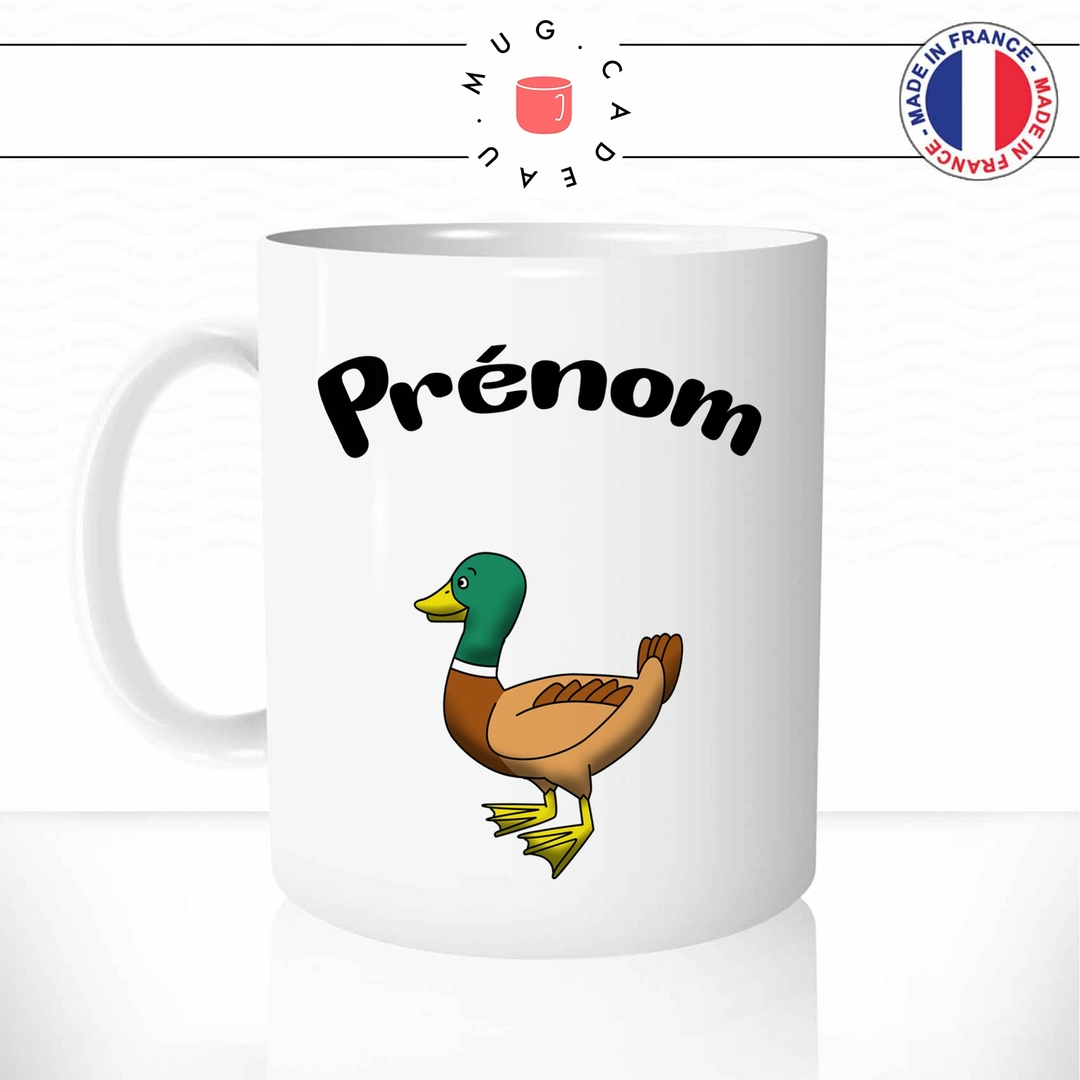 Mug Canard Prénom - Animaux Personnalisable - Mug-Cadeau