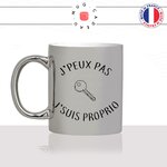 mug-tasse-argent-argenté-silver-jpeux-pas-jsuis-proprio-proprietaire-achat-maison-clé-humour-stylé-idée-cadeau-fun-cool-café-thé