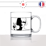 mug-tasse-en-verre-transparent-glass-dessin-femme-ombre-noire-hello-victoire-japonaise-coupe-carré-décoration-stylé-idée-cadeau-fun-cool-café-thé2