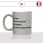 mug-tasse-argenté-silver-numéros-durgence-rappel-pompier-police-secours-samu-sos-medecin-fun-cool-café-thé-idée-cadeau-original