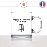 mug-tasse-en-verre-transparent-glass-anniversaire-deambulateur-viellir-happy-birthday-old-boy-homme-unique-idée-cadeau-fun-cool-café-thé2-min