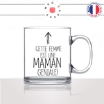 mug-tasse-en-verre-transparent-glass-cette-femme-est-une-maman - géniale-fete-des-mères-famille-amour-idée-cadeau-fun-cool-café-thé2