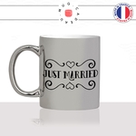 mug-tasse-argent-argenté-silver-just-married-juste-mariés-homme-femme-mariage-fiancailles-original-idée-cadeau-fun-cool-café-thé