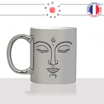 mug-tasse-argent-argenté-silver-dessin-religion-hindou-indouiste-bouddha-bouddhiste-visage-paix-idée-cadeau-fun-cool-café-thé