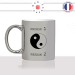 mug-tasse-argent-argenté-silver-dessin-religion-yin-yang-bouddha-amour-paix-couple-prenoms-personnalisables-idée-cadeau-fun-cool-café-thé