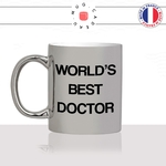 mug-tasse-argent-argenté-silver-worlds-best-doctor-meilleur-docteur-du-monde-série-the-office-humour-idée-cadeau-fun-cool-café-thé