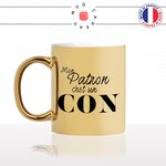 mug-tasse-or-doré-gold-unique-mon-patron-cest-un-con-connard-boss-collegue-homme-femme-humour-fun-cool-idée-cadeau-original