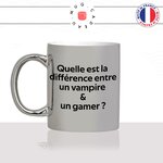 mug-tasse-argenté-argent-gris-silver-vampire-gamer-blague-geek-jeux-video-homme-femme-humour-fun-cool-idée-cadeau-original-personnalisé