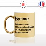 mug-tasse-or-doré-gold-femme-définition-trouve-toutes-les-affaire-cherche-range-couple-maman-humour-fun-idée-cadeau-originale-cool-min
