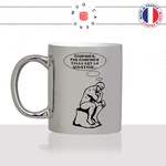 mug-tasse-argenté-argent-gris-silver-le-penseur-de-rodinparodie-sculpture-confiné-pas-confiné-telle-est-la-question-humour-fun-idée-cadeau