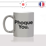 mug-tasse-argenté-argent-gris-silver-phoque-you-fuck-u-animal-drole-humour-fun-idée-cadeau-originale-cool