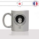mug-tasse-argenté-argent-gris-silver-signe-astrologique-astro-horoscope-lion-dessin-femme-mignon-leo-fun-idée-cadeau-originale-personnalisé