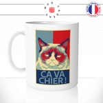 mug-tasse-blanc-simple-chat-chaton-pas-content-grognon-ca-va-chier-affiche-obama-drole-idée-cadeau-originale-café-thé