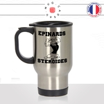 mug-tasse-de-voyage-inox-gris-café-a-emporter-dessin-animé-popeye-homme-fort-epinards-stéroides-humour-musculation-idée-cadeau-original