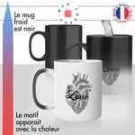 mug magique love coeur organe medecin amour couple idée cadeau tasse thermochauffante thermo reactif surprise