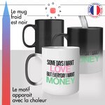 mug magique love money argent michto amour celibataire idée cadeau tasse thermochauffante thermo reactif surprise