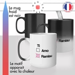 mug magique italien ti amo tiramisu couple mignon idée cadeau tasse thermochauffante thermo reactif surprise