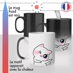 mug magique cool classe chat chaton idée cadeau tasse thermochauffante thermo reactif surprise