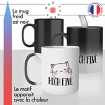 mug magique thermoreactif thermo chauffant chat high five top la chaton mignon idée cadeau