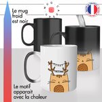 mug magique thermoreactif thermo chauffant chat merry christmas renne chaton mignon idée cadeau