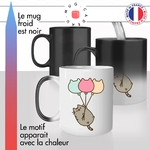 mug magique thermoreactif thermo chauffant chat ballons elium chaton mignon idée cadeau