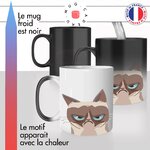 mug magique thermoreactif thermo chauffant chat grognon pas content chaton mignon idée cadeau